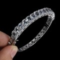 Silberarmband schöne natürliche Aquamarine