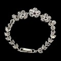 Blume Armband 925 Markasit Smaragd Rubin