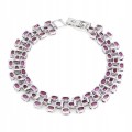 Armband aus 925er Silber mit natürlichen Rhodolith Granaten