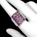 Ring aus 925er Sterlingsilber Größe 16 Rhodolith Granate