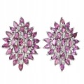 Ohrringe 925 natürliche Granat Rhodolite schön 3