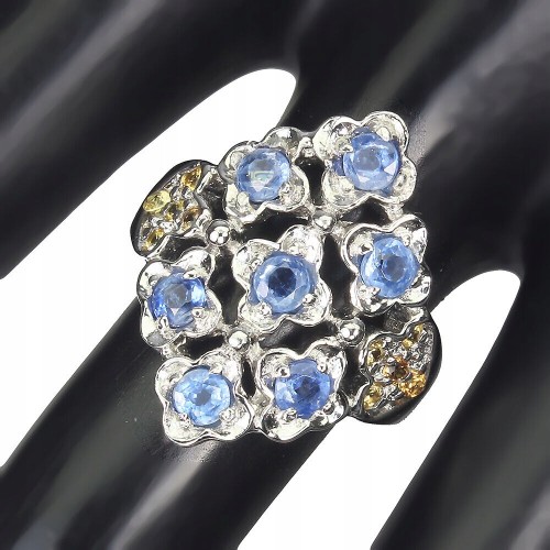 Ring Größe 17 natürliche Songea Saphire Kianit 