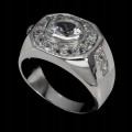 925 Ring Größe 21 Silber mit natürlichen Aquamarinen