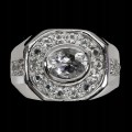 925 Ring Größe 21 Silber mit natürlichen Aquamarinen