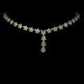 Schöne Halskette aus Sterlingsilber mit natürlicher Peridot Blume