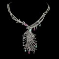 Traumhaftes Collier Smaragde Markasit Rubin 925