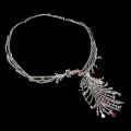 Traumhaftes Collier Smaragde Markasit Rubin 925