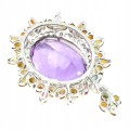 Natürlicher Anhänger 32 Karat Amethyst Topas Turmalin