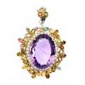 Natürlicher Anhänger 32 Karat Amethyst Topas Turmalin