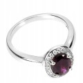 Ring Größe 14 natürlicher Granat Rhodolith zart