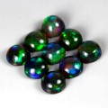 Schwarze Opale 5,73 ct Natursteine ​​9 Stück