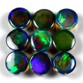 Schwarze Opale 5,73 ct Natursteine ​​9 Stück
