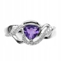 925 Ring natürlicher Amethyst zart Größe 14