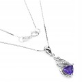 Zarte schöne Halskette 925 Amethyst Zirkonia