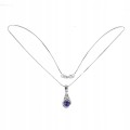 Zarte schöne Halskette 925 Amethyst Zirkonia