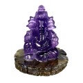 Ganeshi Figur geschnitzt Amethyst Labradorit 86ct