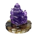 Ganeshi Figur geschnitzt Amethyst Labradorit 86ct