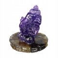 Ganeshi Figur geschnitzt Amethyst Labradorit 86ct