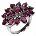 Schöne Ring Größe 16,5 Silber Rhodolit Granate