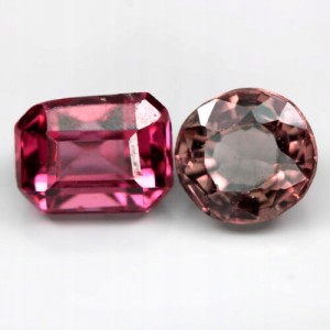 Spinelle rosa Natursteine ​​1,24ct VVS 2 Stk