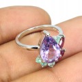 Ring natur Smaragde Amethyst Rubine Größe 14