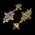 Ohrringe aus 925er Silber mit natürlichen Champagner Zirkonen 5