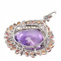 Natürlicher Anhänger 38,5 ct Amethyst Tansanit Saphir