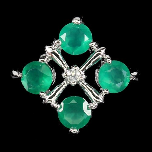 Silberner zarter Aventurin Ring Größe 13 925