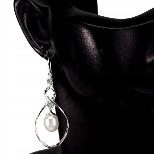 925er Silberohrringe mit natürlichen Barockperlen 5