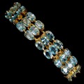 Silberarmband mit natürlichen blauen Zirkonen