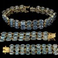 Silberarmband mit natürlichen blauen Zirkonen
