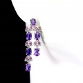 925er Silberohrringe mit natürlichen Amethysten und Granaten 5