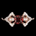 Zarter Ring aus 925er natur Granat Größe 12