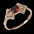 Zarter Ring aus 925er natur Granat Größe 12