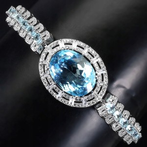 Armband natur Sky Blue Topas Silber elegant