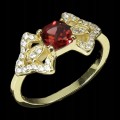 925 Ring natürlicher Granat Größe 12 zart