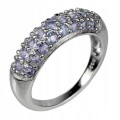 Ring aus 925er Silber Größe 14,5 natürliche Tansanite