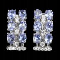 Ohrringe aus 925er Silber natürliche Tansanit Zirkonia 5