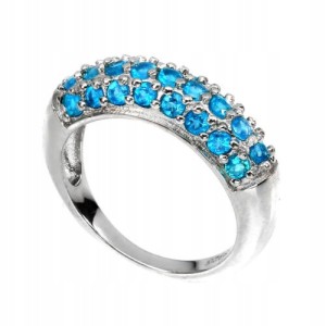 Ring aus 925er Sterlingsilber mit natürlichen Apatiten Größe 11