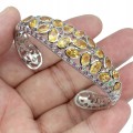 925 Silberarmband Granate Citrin Smaragde