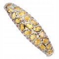 925 Silberarmband Granate Citrin Smaragde