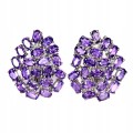 925 Silber schöne Ohrringe natürliche Amethyste 5