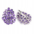 925 Silber schöne Ohrringe natürliche Amethyste 5