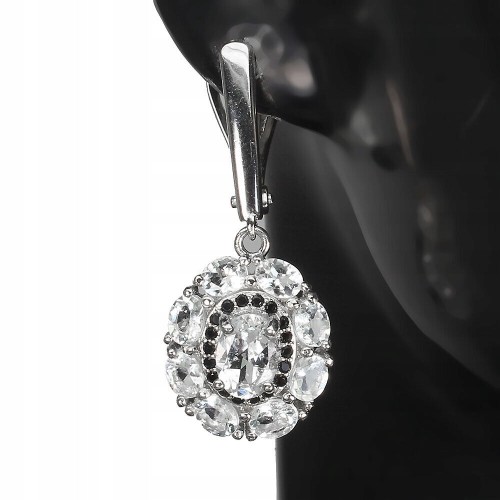 Ohrringe Silber 925 Aquamarin natürliche Spinelle 5
