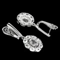Ohrringe Silber 925 Aquamarin natürliche Spinelle 5