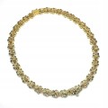 Silberne Halskette mit natürlichen blauen Zirkonen 925