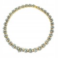 Silberne Halskette mit natürlichen blauen Zirkonen 925