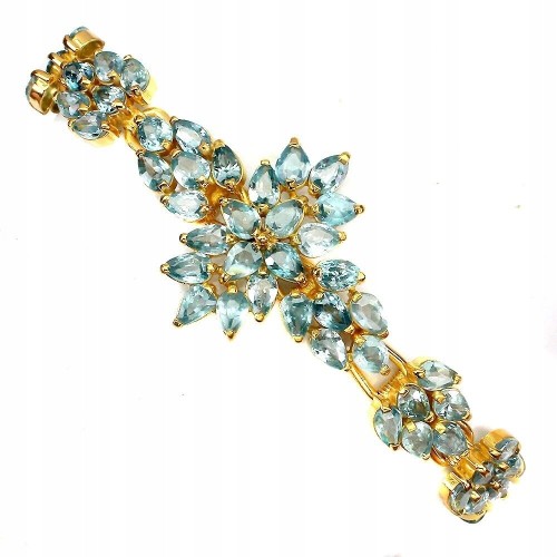 Silberarmband mit natürlichen blauen Zirkonen