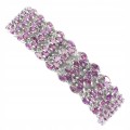 925 Silberarmband Granat Rhodolithe phänomenal