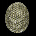 925 Wunderschöner natürlicher Peridot Ring Größe 16,5